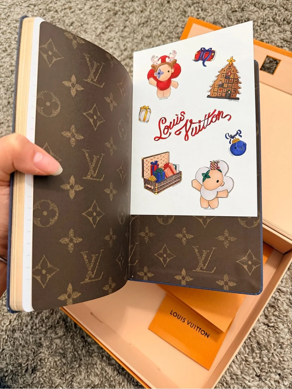 Louis Vuitton Navy Blue Notebook